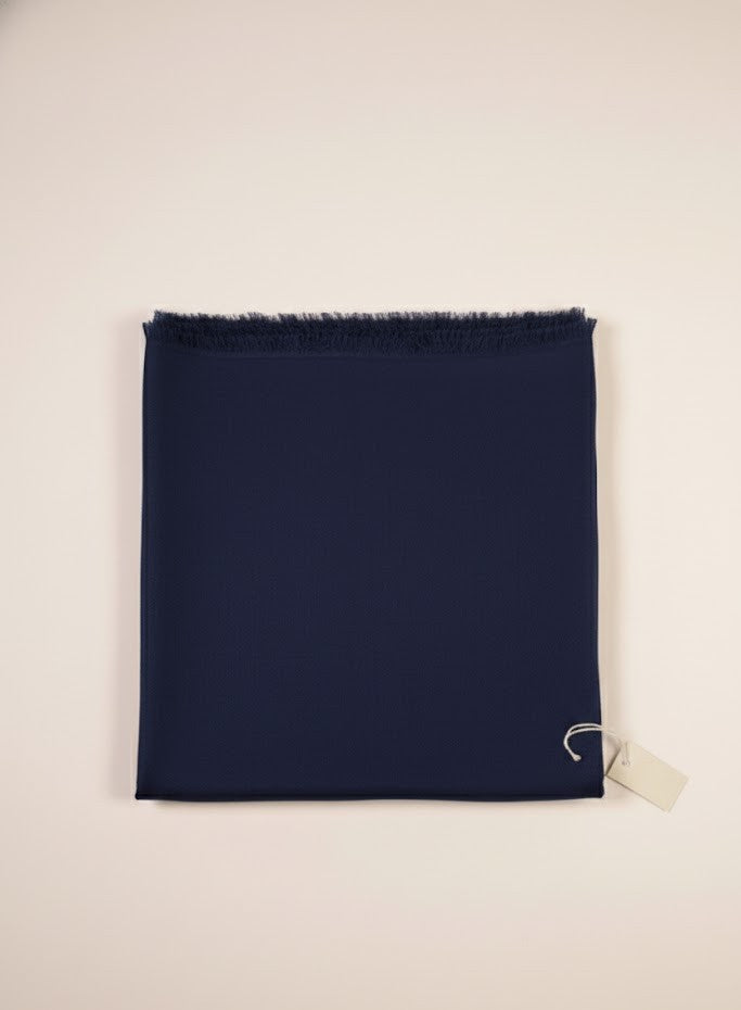 deep blue color pure pashmina female stole 