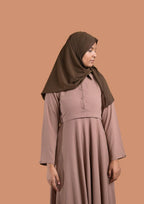 baraqah female modest fashion beige abaya for girls 
