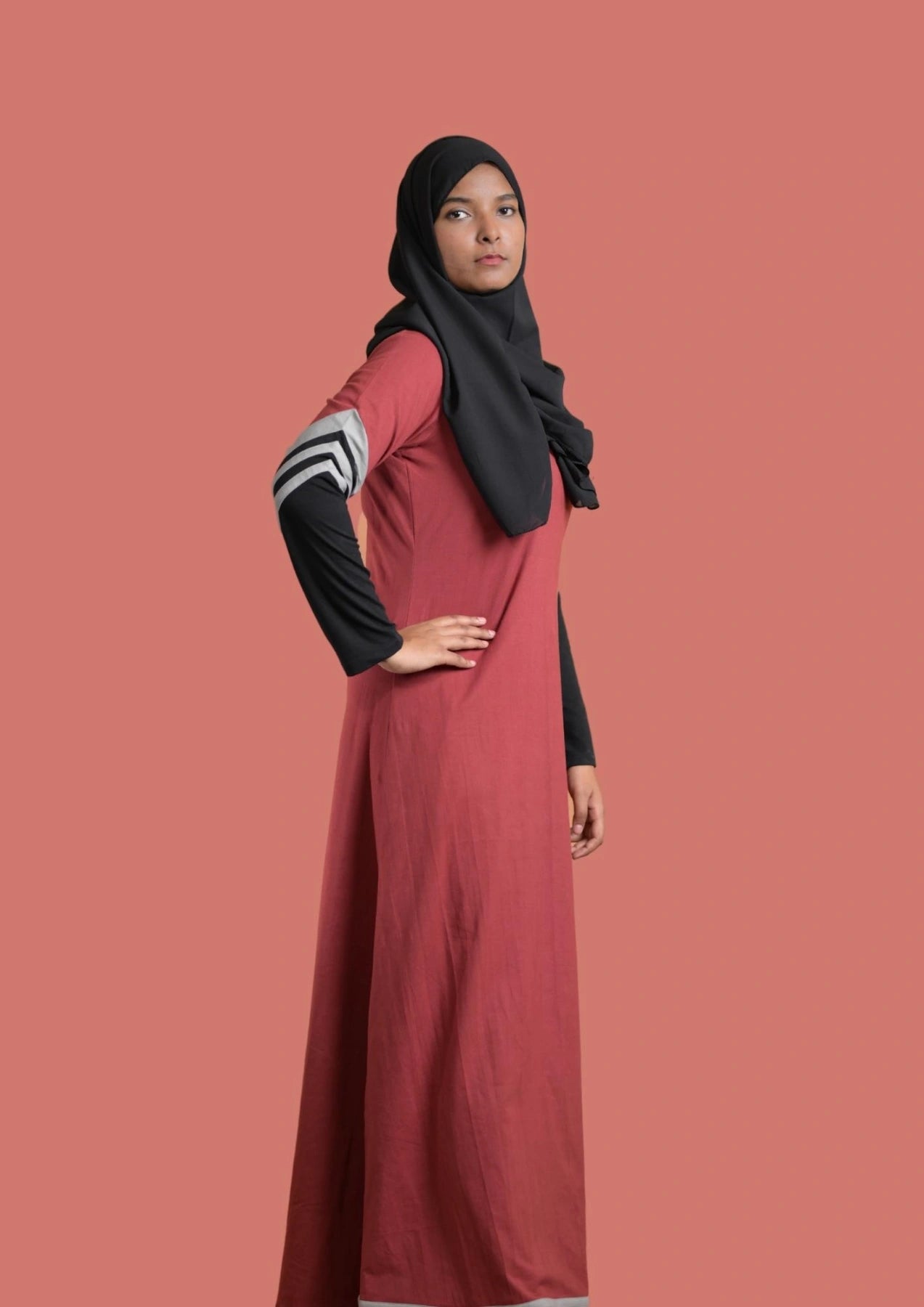 baraqah modest fashion pink abaya for women