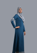 baraqah modest fashion light  blue abaya for women