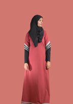 baraqah modest fashion pink abaya for women
