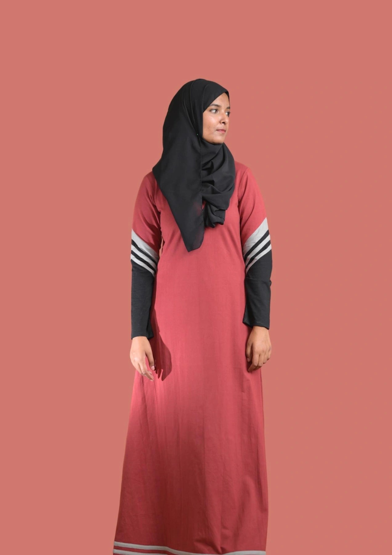 baraqah modest fashion pink abaya for women