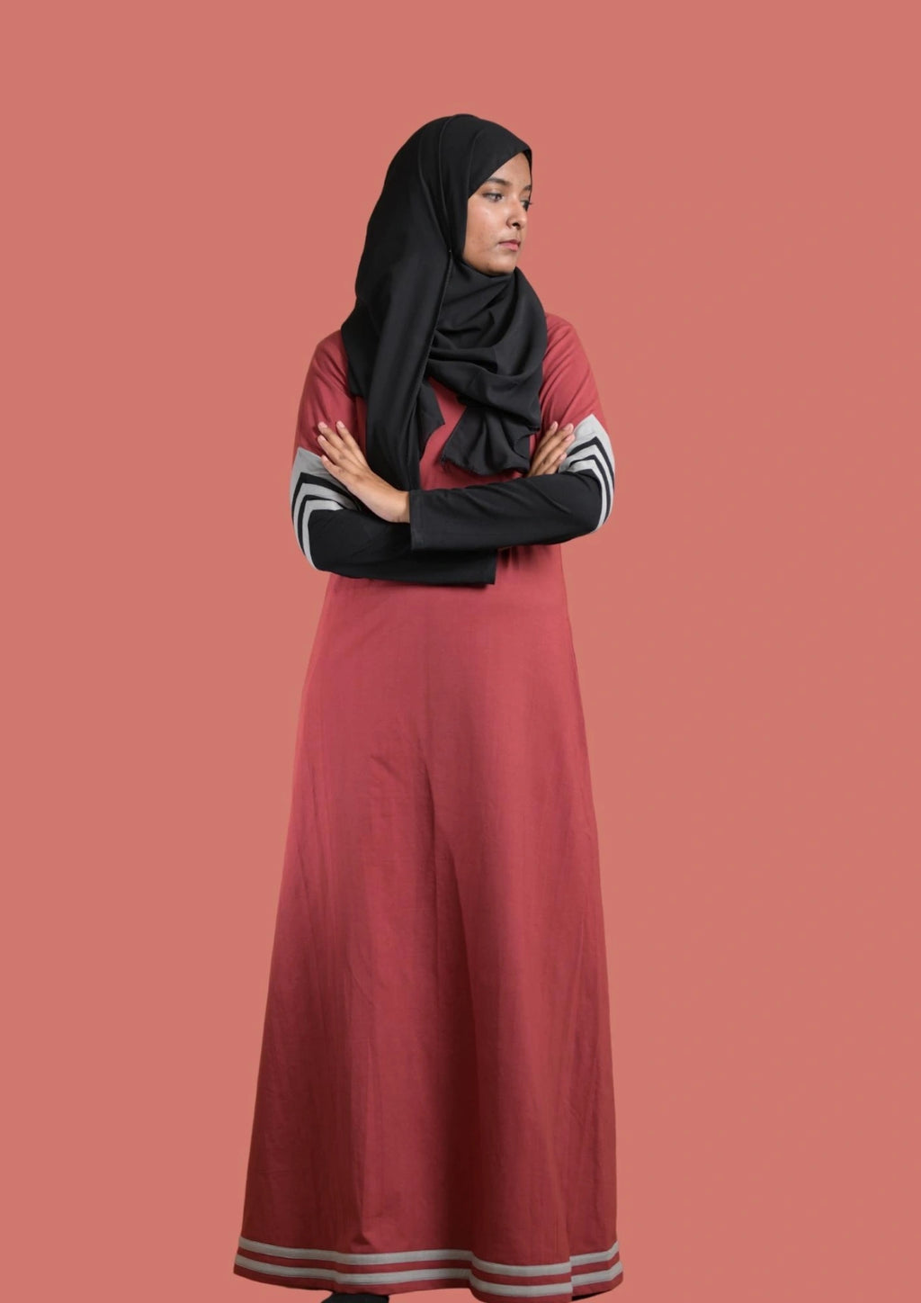 baraqah modest fashion pink abaya for women