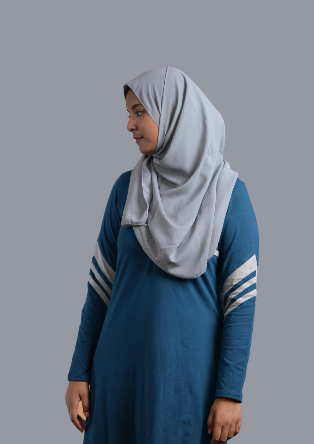 baraqah modest fashion light blue abaya for women