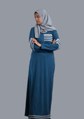 baraqah modest fashion light blue abaya for women