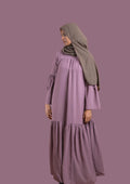 baraqah female lavender color modest fashion abaya for girls 