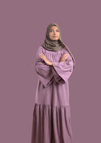 baraqah female lavender color modest fashion abaya for girls 