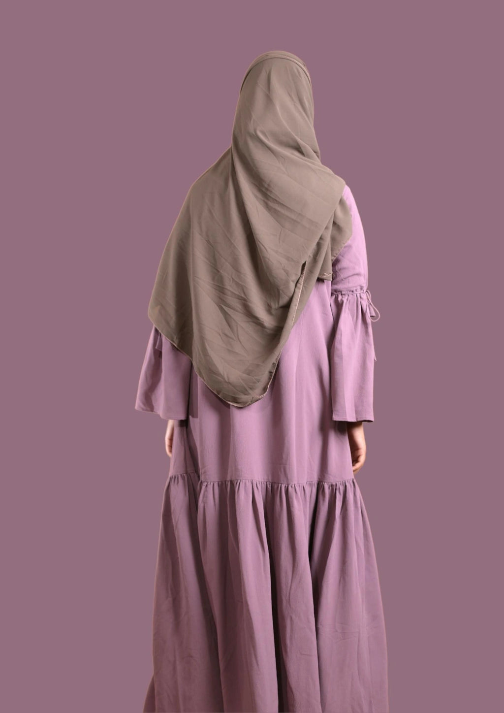 baraqah female lavender color modest fashion abaya for girls 