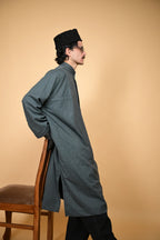baraqah aquamarine lined men pheran 