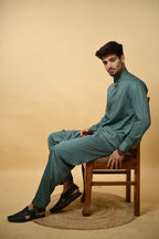 Aquamarine Luma Shirt Collar Kameez Shalwar