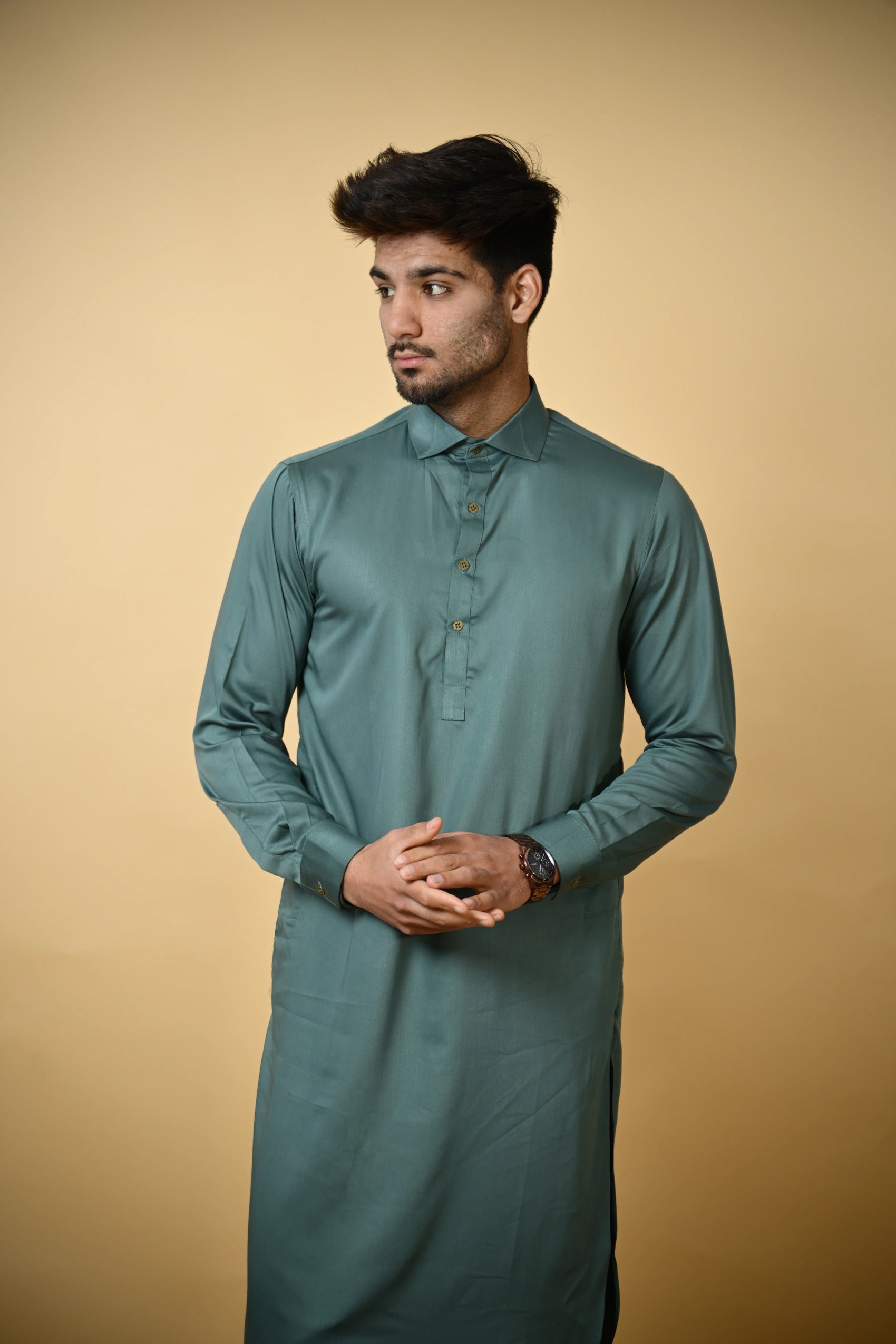 Aquamarine Luma Shirt Collar Kameez Shalwar