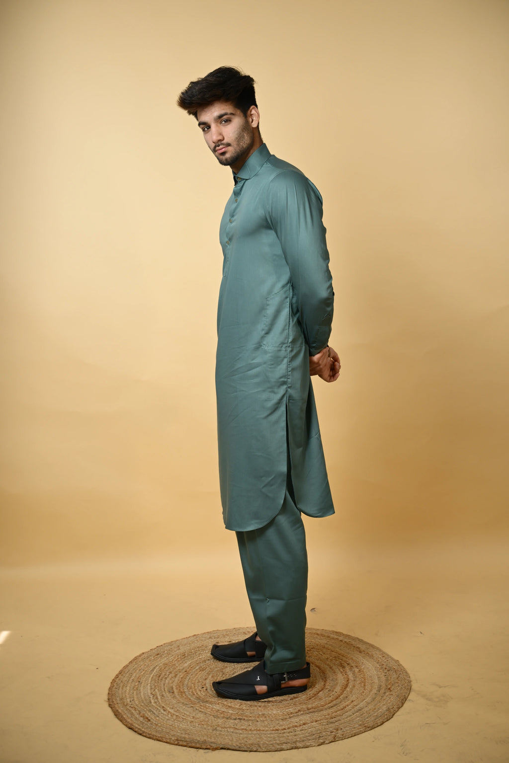 Aquamarine Luma Shirt Collar Kameez Shalwar