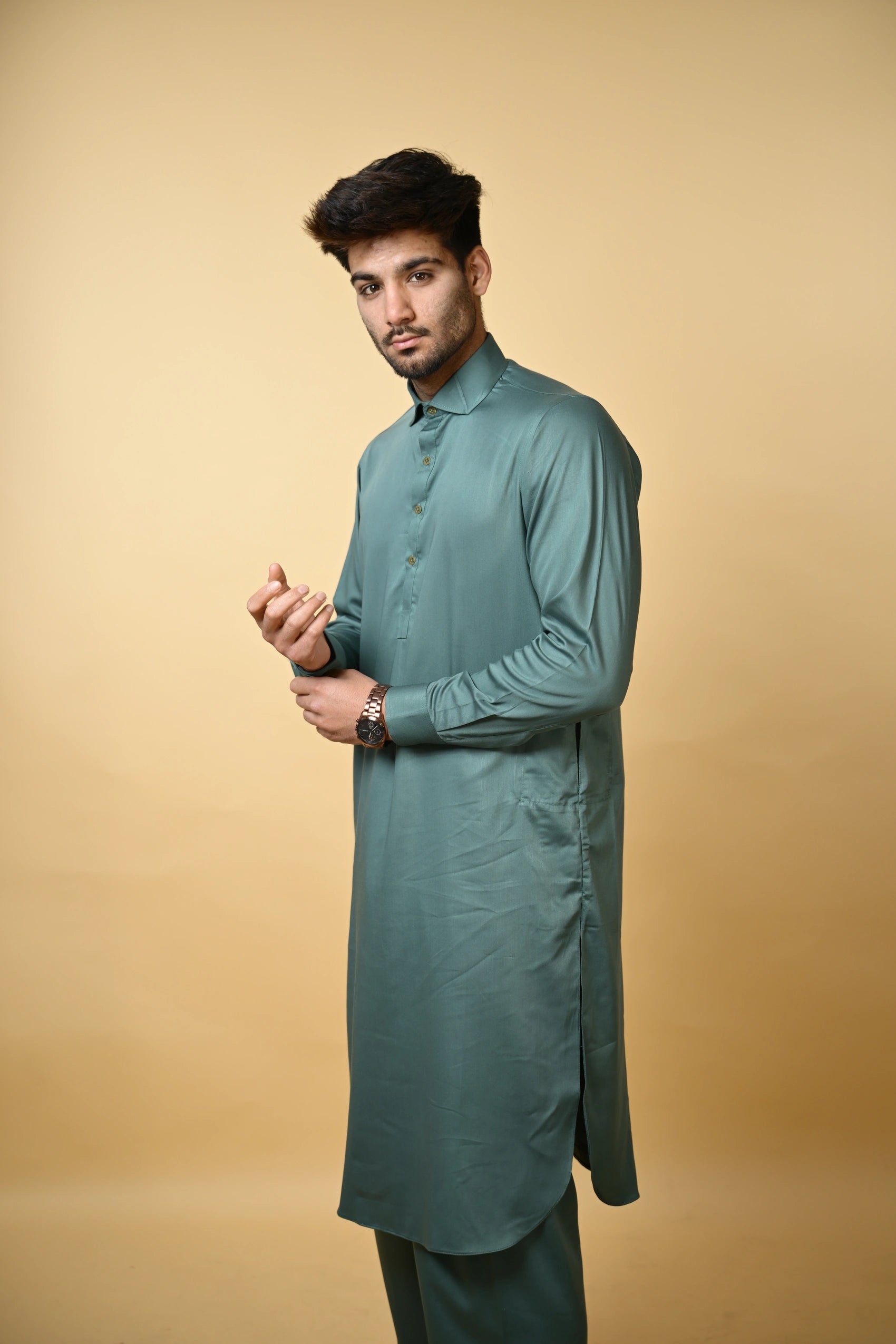 Aquamarine Luma Shirt Collar Kameez Shalwar