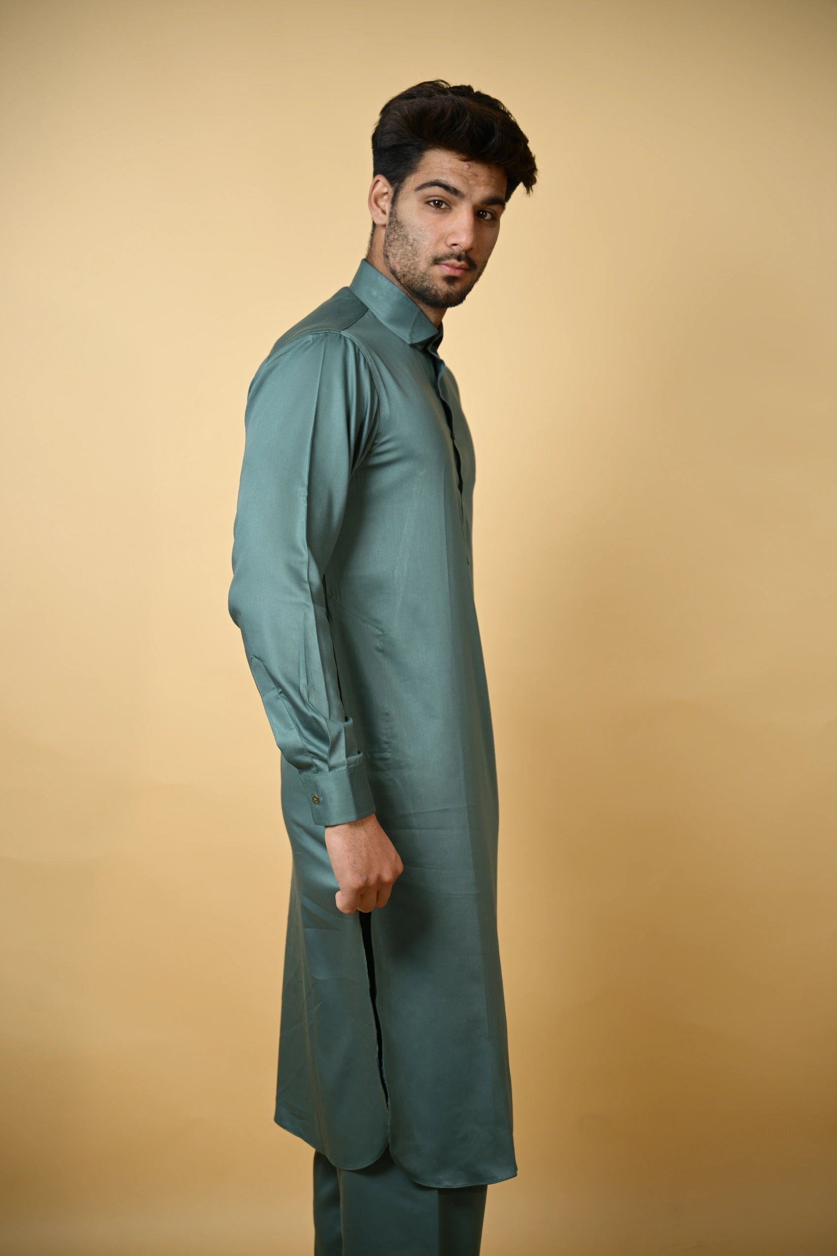 Aquamarine Luma Shirt Collar Kameez Shalwar