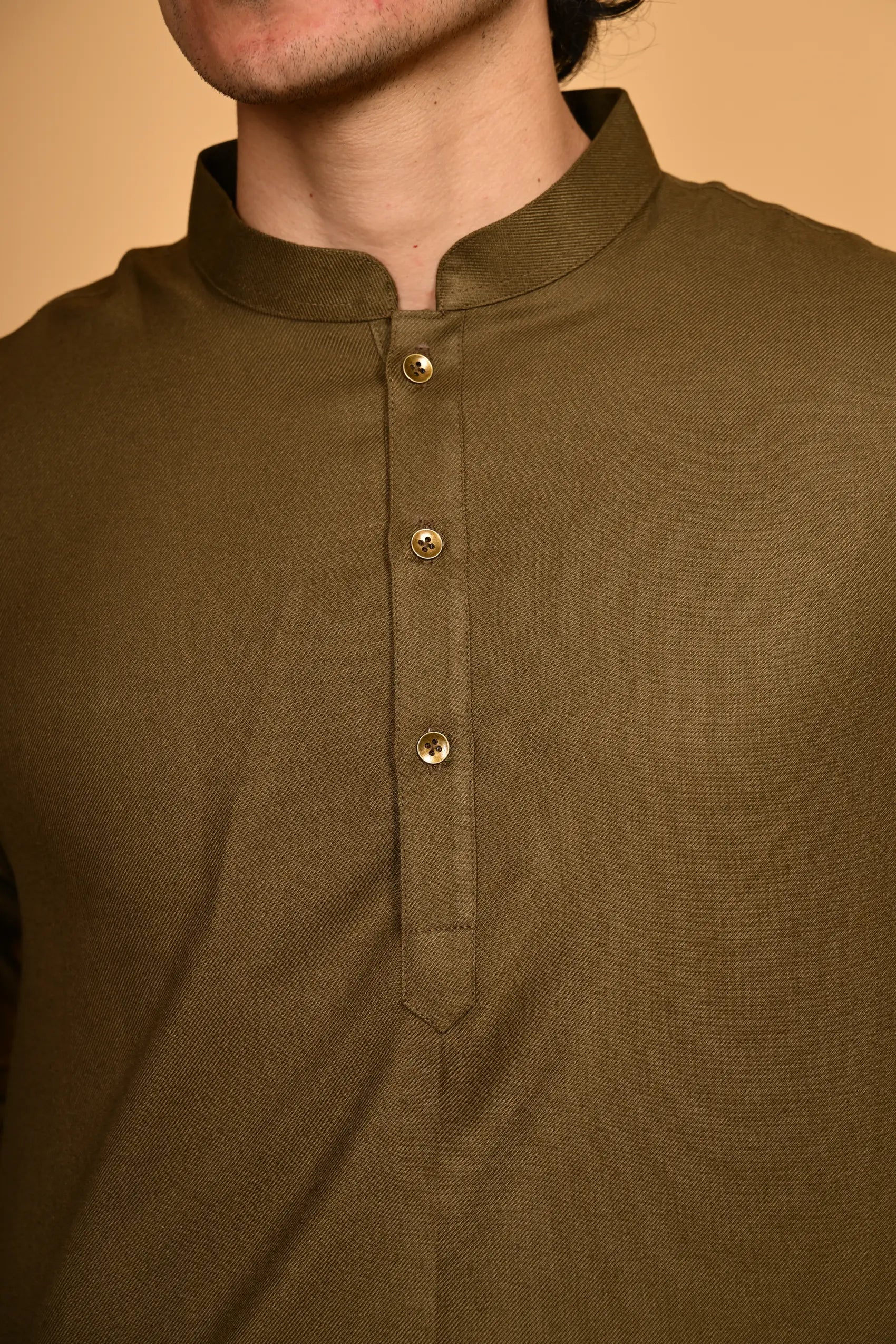 army green pathan kameez shalwaar for men 