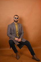 baraqah ash grey winter overcoat for men