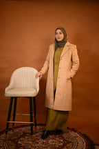 baraqah beige winter overcoat for women