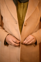 baraqah beige winter overcoat for women