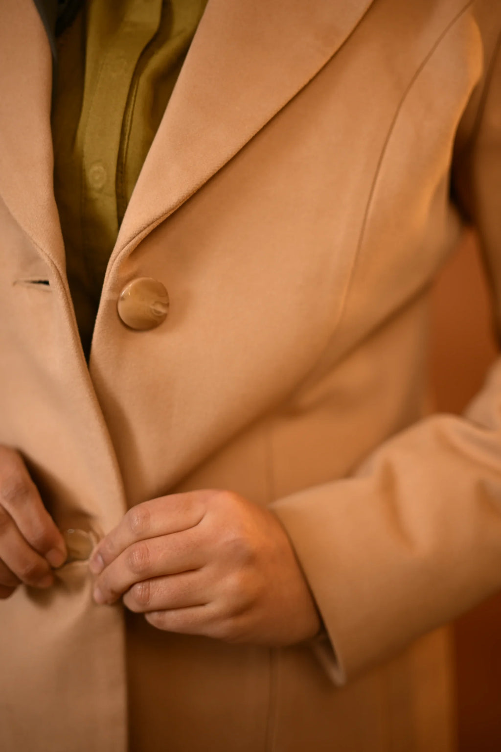 baraqah beige winter overcoat for women