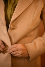 baraqah beige winter overcoat for women