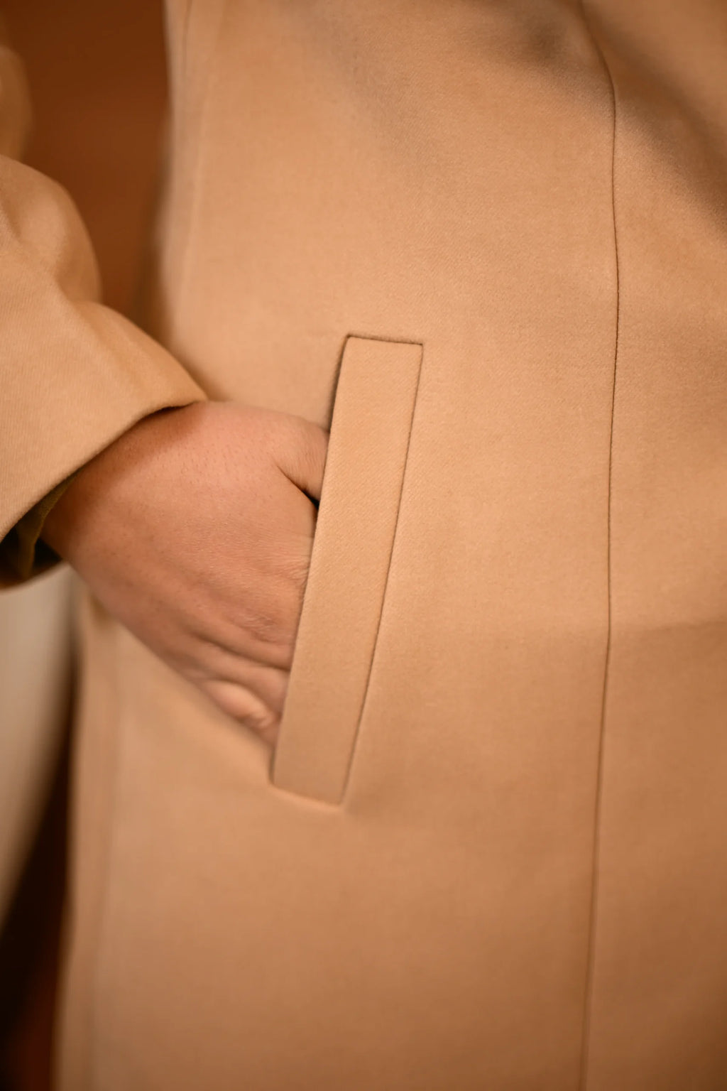 baraqah beige winter overcoat for women