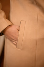 baraqah beige winter overcoat for women
