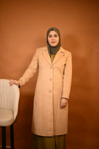 baraqah beige winter overcoat for women