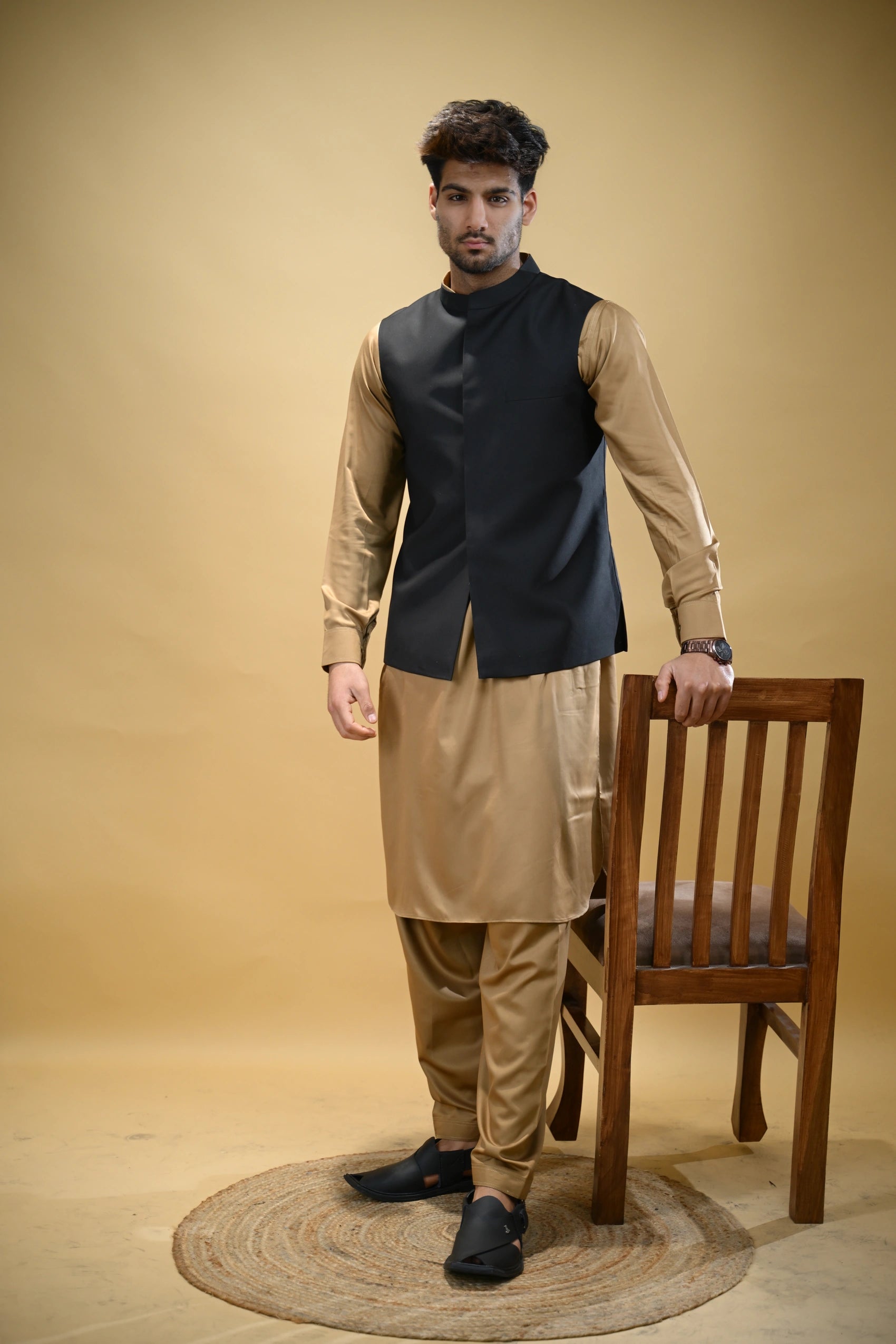Black Bandgala Waistcoat