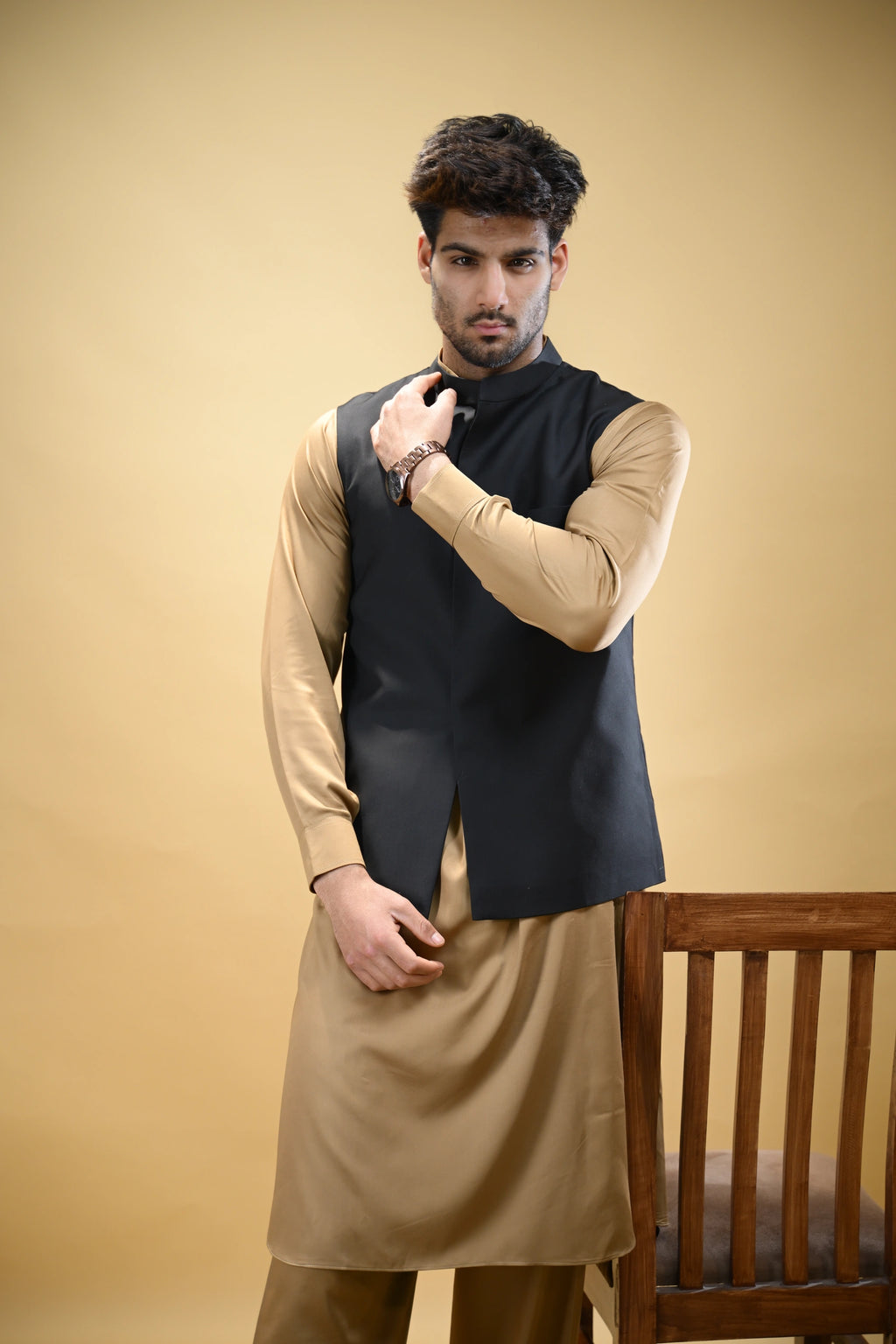 Black Bandgala Waistcoat