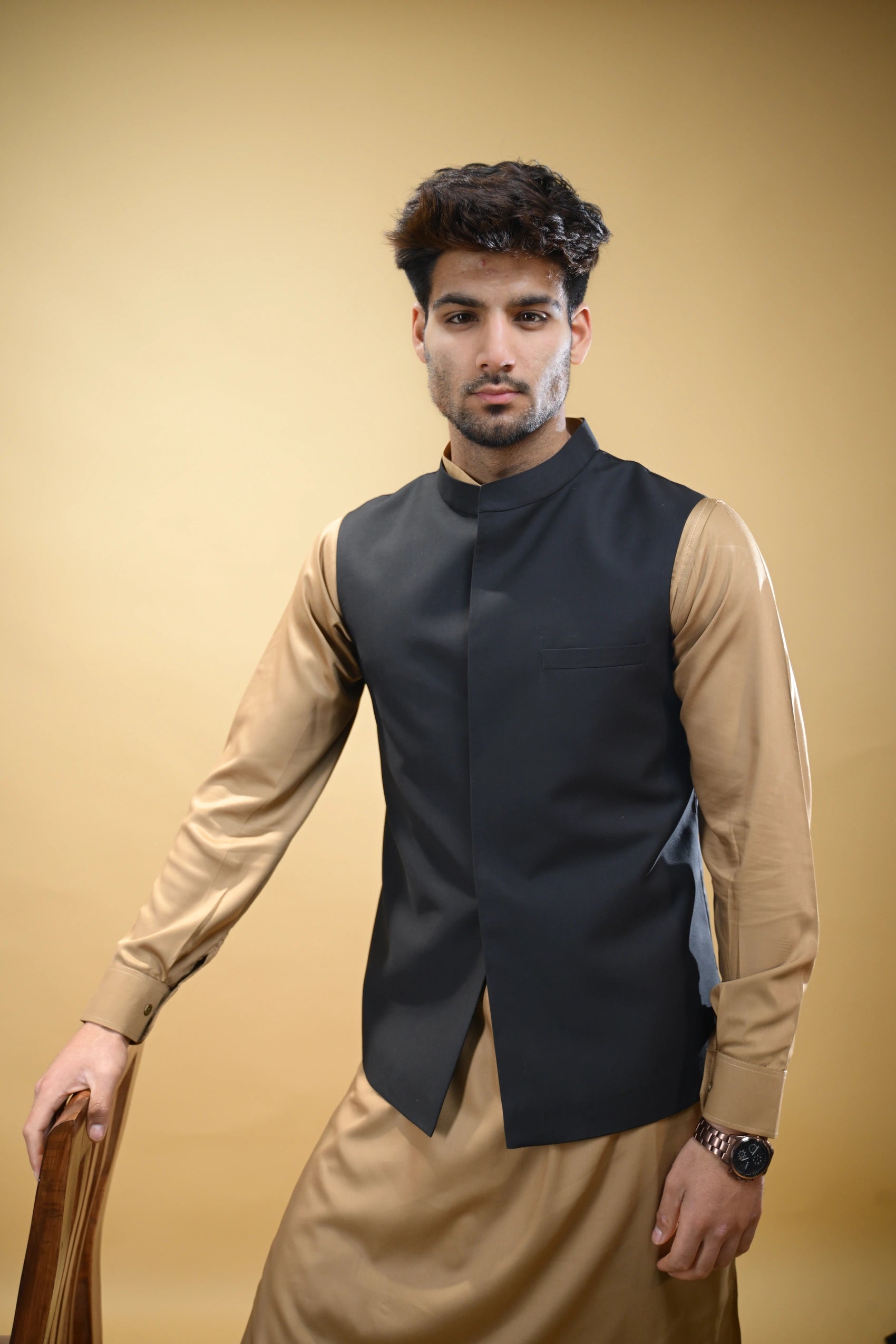 Black Bandgala Waistcoat