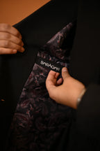 baraqah black winter overcoat for women