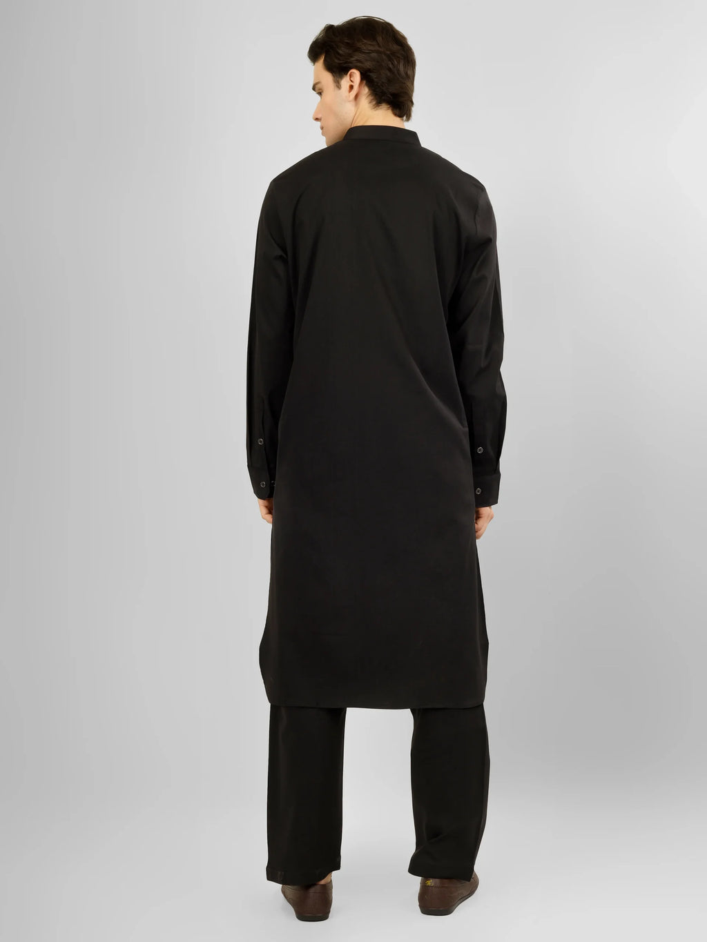 black stretch kameez shalwaar for men 