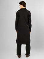 black stretch kameez shalwaar for men 