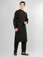 black stretch kameez shalwaar for men 