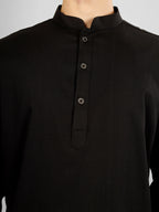 black stretch kameez shalwaar for men 
