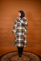 baraqah checked winter pheran for women