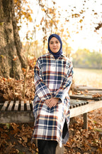 baraqah checked winter pheran for women