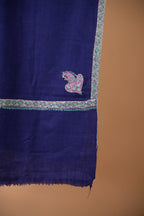 baraqah pure pashmina blue color shawl for female