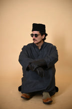 baraqah blue houndstooth winter pheran 