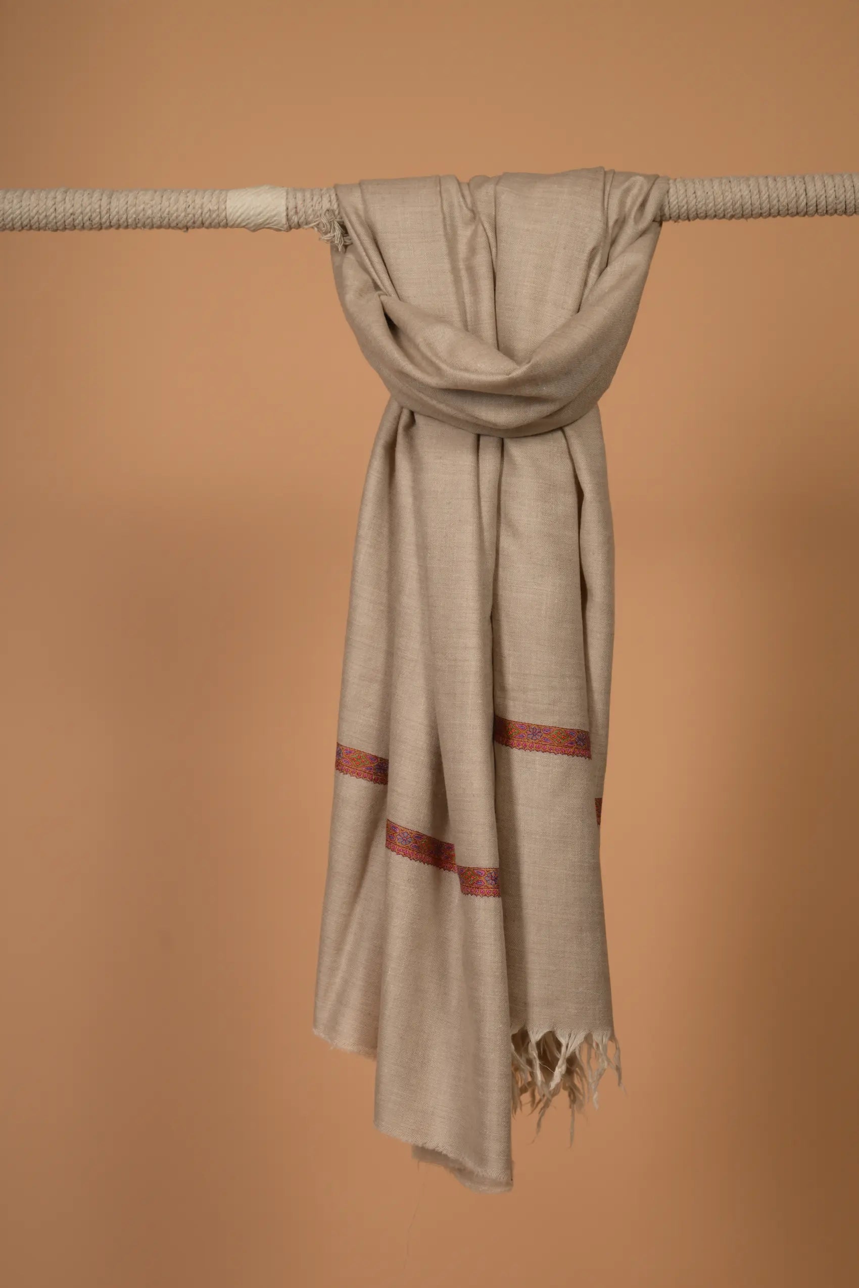 border embriodered pashmina shawl for women 