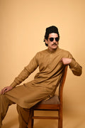 bright beige pathan kameez shalwaar for men 