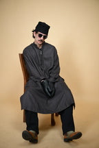 baraqah brown houndstooth men traditional pheran 