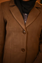 baraqah brown winter overcoat for women