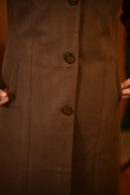 baraqah brown winter overcoat for women