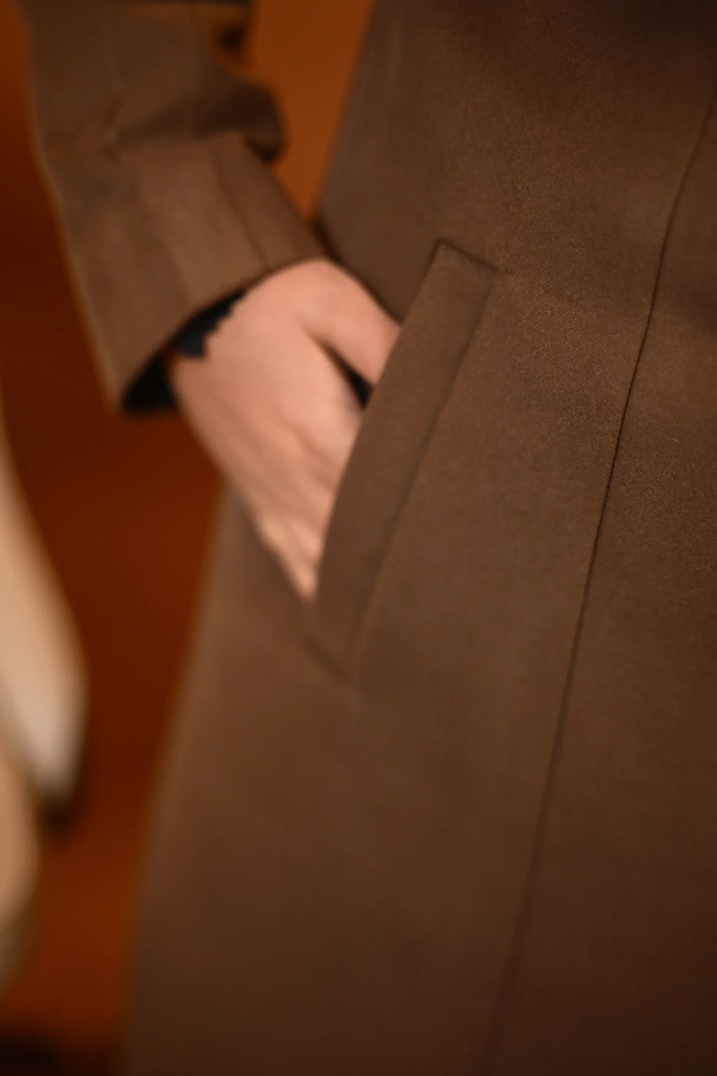 baraqah brown winter overcoat for women