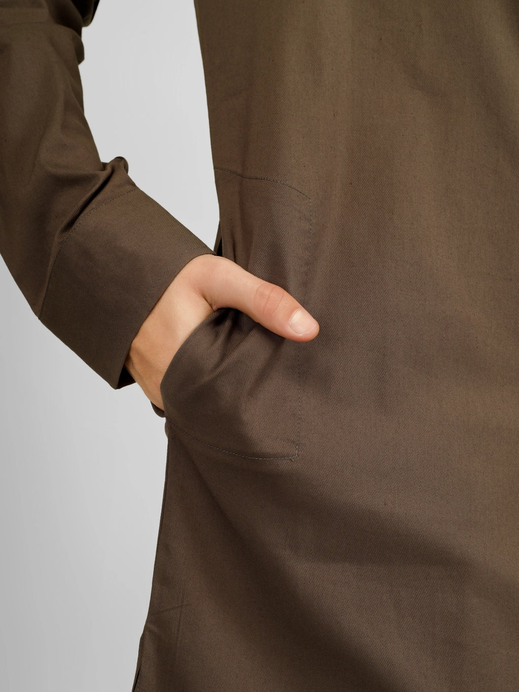 brown stretch kameez shalwaar for men 
