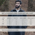 baraqah closed overcoat size chart