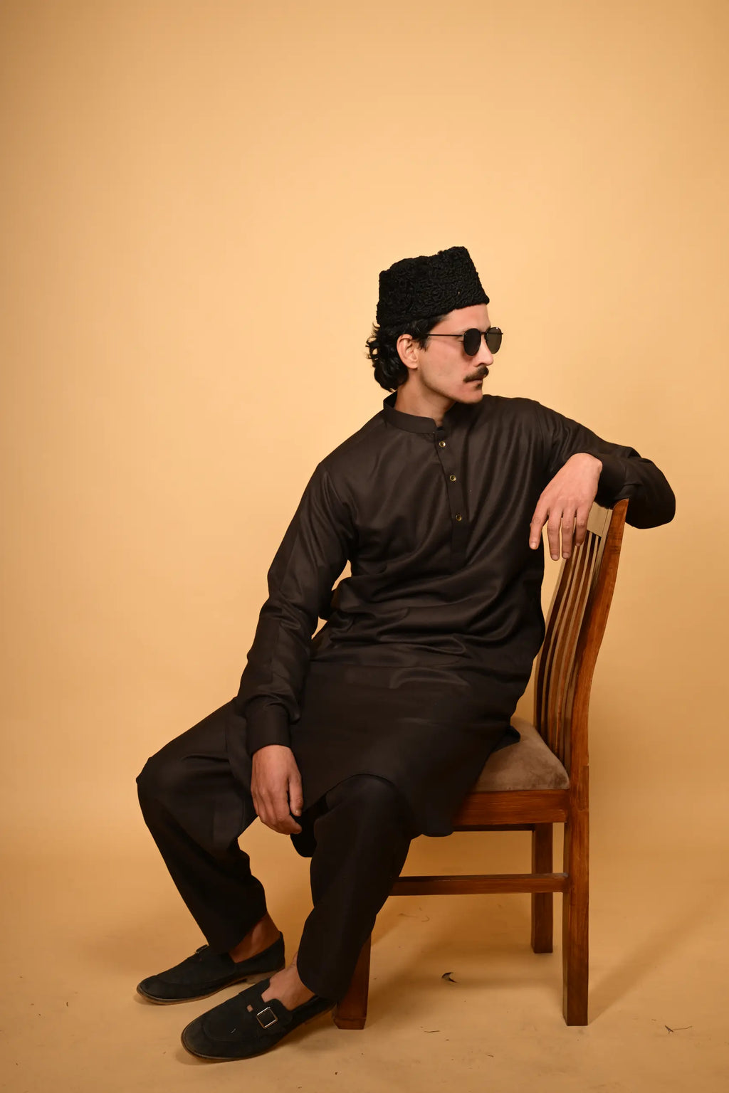 coffee brown pre winter tamtadu kameez shalwaar for men 