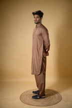 Copper Brown Luma Shirt Collar Kameez Shalwar