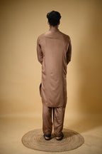Copper Brown Luma Shirt Collar Kameez Shalwar